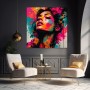 Neon Muse – Modernes Wandbild als Gallery Leinwand