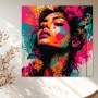 Neon Muse – Modernes Wandbild als Gallery Leinwand