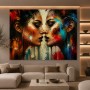 Spiegelkuss Modernes Wandbild als Leinwandbild