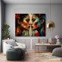 Spiegelkuss Modernes Wandbild als Leinwandbild