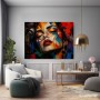 Expressives Porträt als Modernes Wandbild und Acrylbild