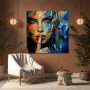 Geheimnisvolle Stille – Wandbild mit blauem Vogel als Acrylglasbild