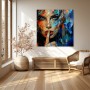 Geheimnisvolle Stille – Wandbild mit blauem Vogel als Acrylglasbild