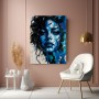 Blaues Porträt als Modernes Wandbild & Leinwandbild
