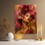 Goldene Blütenqueen – Wandbild als Gallery Leinwand