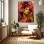 Goldene Blütenqueen – Wandbild als Gallery Leinwand