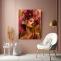 Goldene Blütenqueen – Wandbild als Gallery Leinwand
