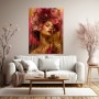 Goldene Blütenqueen – Wandbild als Gallery Leinwand