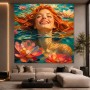 Sonnenlächeln im Seerosenteich – Modernes Wandbild als Gallery Leinwand