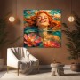 Sonnenlächeln im Seerosenteich – Modernes Wandbild als Gallery Leinwand