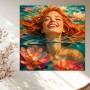 Sonnenlächeln im Seerosenteich – Modernes Wandbild als Gallery Leinwand