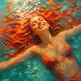 Sommerleuchten im Wasser – Leinwand Wandbild