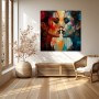 Dualität der Farben – Modernes Wandbild als Leinwandbild
