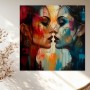 Dualität der Farben – Modernes Wandbild als Leinwandbild