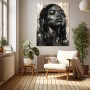 Selbstbewusste Eleganz – Wandbild als Acrylbild in Schwarz und Beige