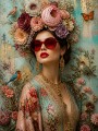 Florale Diva Wandbild als Gallery Leinwand