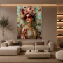 Florale Diva Wandbild als Gallery Leinwand