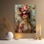 Florale Diva Wandbild als Gallery Leinwand