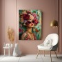 Florale Diva mit roten Sonnenbrillen – Wandbild Poster