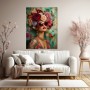 Florale Diva mit roten Sonnenbrillen – Wandbild Poster
