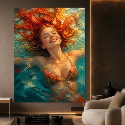 Sonnenwasser – Wandbild als Gallery Leinwand