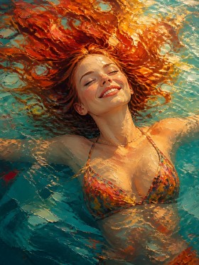 Sonnenwasser – Wandbild als Gallery Leinwand