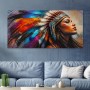 Stolzes Federporträt – Wandbild und Acrylbild in leuchtenden Farben