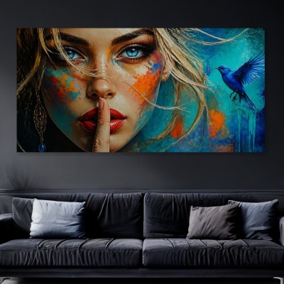 Geheimnisvolle Muse – Wandbild als Acrylglasbild