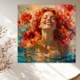 Sommerblüte im Wasser – Wandbild als Gallery Leinwand