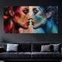 Expressive Begegnung als Leinwandbild und Acrylglasbild