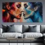 Expressive Begegnung als Leinwandbild und Acrylglasbild