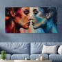 Expressive Begegnung als Leinwandbild und Acrylglasbild