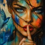 Geheimnisvolle Augen – Wandbild als Fine Art Print