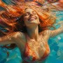 Sonnenfreude unter Wasser – Leinwandbild & Poster