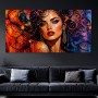 Farbintensives Porträt – Modernes Wandbild als Acrylglasbild