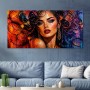 Farbintensives Porträt – Modernes Wandbild als Acrylglasbild