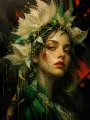 Florale Muse – Wandbild auf Gallery Leinwand