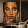 Goldene Intensität – Modernes Wandbild als Gallery Leinwand