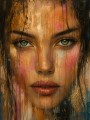 Goldene Intensität – Modernes Wandbild als Gallery Leinwand