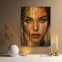 Goldene Intensität – Modernes Wandbild als Gallery Leinwand