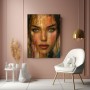 Goldene Intensität – Modernes Wandbild als Gallery Leinwand