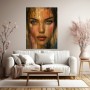 Goldene Intensität – Modernes Wandbild als Gallery Leinwand