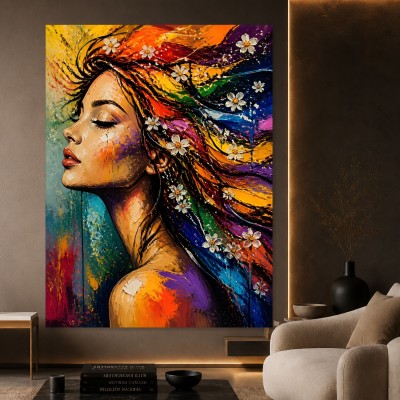 Farbenwind der Blüten – Leinwand & Wandbild