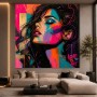 Pop-Art Porträt Love is Art – Modernes Wandbild als Gallery Leinwand