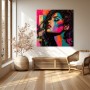 Pop-Art Porträt Love is Art – Modernes Wandbild als Gallery Leinwand