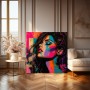 Pop-Art Porträt Love is Art – Modernes Wandbild als Gallery Leinwand