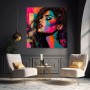 Pop-Art Porträt Love is Art – Modernes Wandbild als Gallery Leinwand
