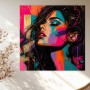 Pop-Art Porträt Love is Art – Modernes Wandbild als Gallery Leinwand