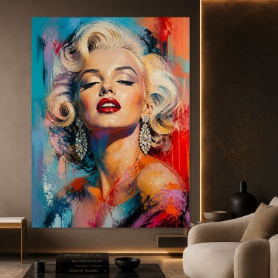 Pop-Art Diva – Modernes Wandbild als Gallery Leinwand