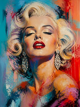 Pop-Art Diva – Modernes Wandbild als Gallery Leinwand